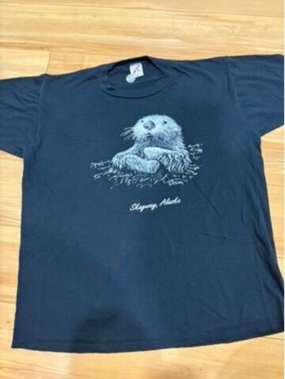 Vintage 90s Skagway Alaska Sea Otter Graphic Tee Shirt USA Made XL